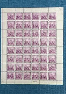 Scott #836, 3c Swedes and Finns, mint sheet/48, LR plate #21954, MNH - Picture 1 of 1