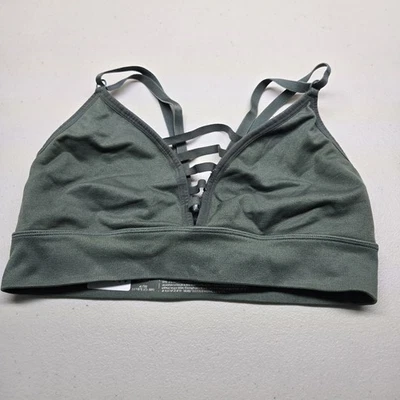 Victoria Sport Women Sports Bra Medium Green Wireless Strappy Pullover - Image 1 of 4