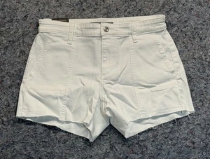 Joes Jeans Shorts Women’s Size 27 White Utility Short Raw Frayed Hem Cute Chic - Picture 1 of 9