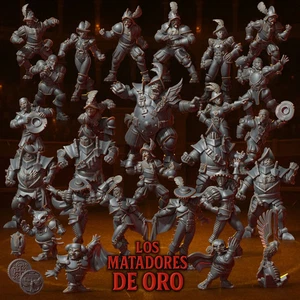 Los Matadores de oro Team | Fantasy Footy | Punga Miniatures | 2020 scale - Picture 1 of 13