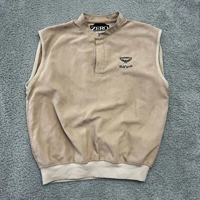 Zero Restriction Vest Mens M Brown 1/4 Snap Button Golf Performance Casual - Image 1 of 4