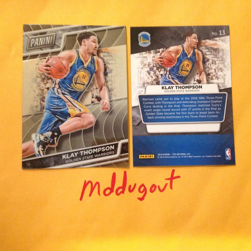 KLAY THOMPSON #13 WARRIORS STAR MVP 2016 Panini National VIP Gold Chrome - Image 1 of 1
