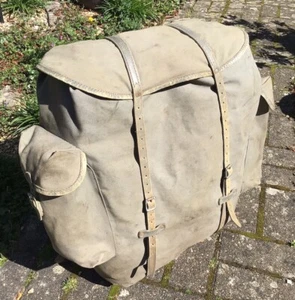 Vintage 1950’s Norwegian Bergans Original Canvas Backpack Rucksack Hiking - Picture 1 of 24