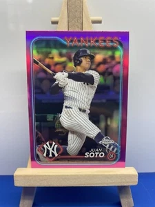 Juan Soto Pink Refractor 2024 Topps Chrome #150 Yankees - Bild 1 von 2