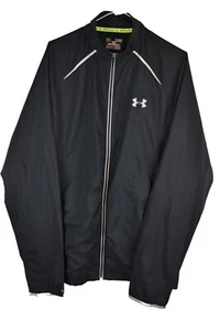 Under Armour Run Mens Black Windbreaker Running Jacket Size XL Fitted Gym - Picture 1 of 8