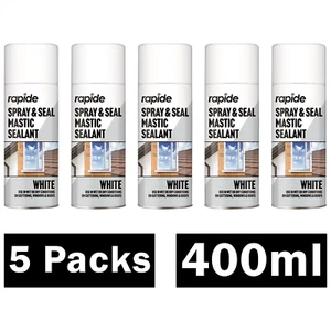 5X Leak Stop Spray & Seal White Waterproof Mastic Sealant Gutter Roof Pipe 400ml - Picture 1 of 1