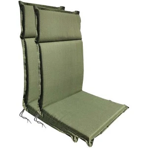 2x Edition High Backed Chair Gartenstuhlauflagen 118x47 Pad Cushion Green - Picture 1 of 6