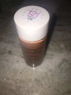 NEW Neutrogena Nourishing Long Wear 12 Hour Makeup Chestnut 135 1 Fl Oz SPF 20 - Image 1 of 3
