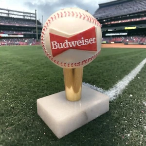 Vintage Budweiser Baseball Theme Beer Tap Handle Short Version Knob Marker Taps - Picture 1 of 3