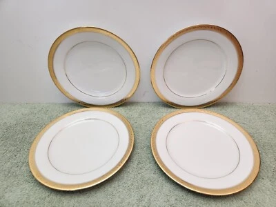 Juego de 4 platos de ensalada de oro Noritake Signature NUEVO Foto 1 de 4