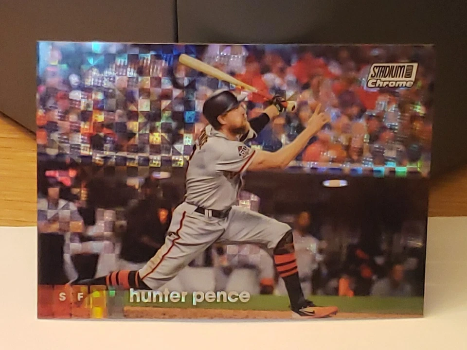 Hunter Pence 2020 Topps Stadium Club Chrome X-Fractor #371 Baseball MLB Card - Image 1 of 2