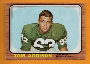 Tom Addison 1966 Topps #1 Boston Patriots South Carolina Gamecocks no creases wm - Picture 1 of 2