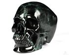5.1" Seraphinite Clinochlore Carved Crystal Skull,Super Realistic, Healing