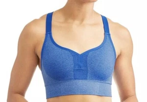 ATHLETIC WORKS Women’s Longline Sports Bra Medium Impact Cobalt Crush Size M - Bild 1 von 5
