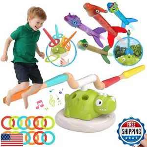 Indoor Outdoor Games for Kids, 3 in 1 Musical Jump, Ring Toss Game and Stompi - Picture 1 of 5