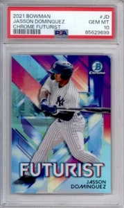 2021 Bowman Jasson Dominguez Chrome Futurist #JD   PSA 10 GEM MINT - Picture 1 of 2