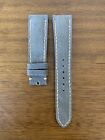 Aaron Bespoke 20/16 Grey Lightly Distressed Canvas Leather Lining Watch Strap