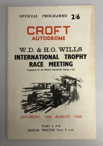 Croft Autodrome Racing Program Int'l Trophy August 10 1968 BARC David Hobbs - Picture 1 of 1
