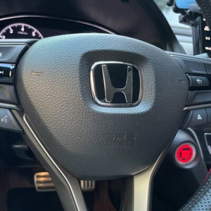 Emblema JDM Racing para Honda Civic SI cupé hatchback negro insignia volante - Imagen 1 de 5