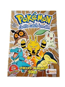 Pokemon Merlin Sticker Album 2001 With Poster Incomplete - Picture 1 of 8