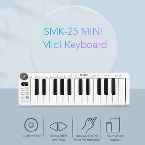 Teclado MIDI M-VAVE SMK-25 Recargable USB MIDI Teclado Controlador H4T5 - Imagen 1 de 10