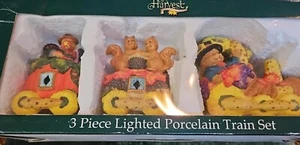 Ernte Herbst Porzellan beleuchtet Herbst 3 teiliges Zugset Vintage 🍁🎃 getestet - Bild 1 von 14