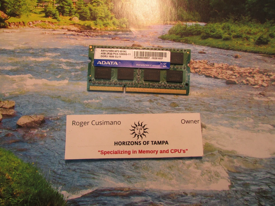 ADATA 4GB PC3-12800S-11 DDR3 SoDimm Memory AM1U16BC4P2-B19C - SINGLE - Image 1 of 1