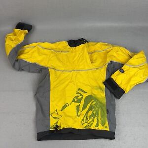 NRS Paddling Splash Jacket Mens XSmall Yellow Nylon Pullover Waterproof Kayaking