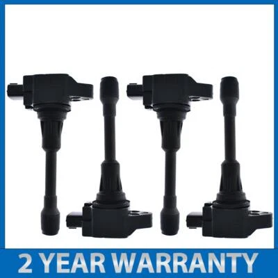 4 For Nissan X-trail T31 Dualis J10 Ignition Coil Xtrail MR20DE QR25DE 2.0L 2.5L - Image 1 of 4