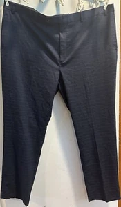 Ralph Lauren Men Classic Fit UltraFlex Plaid Blue Dress Pants 44W x 32L - Picture 1 of 12