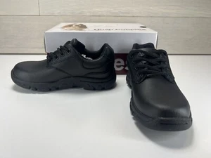 Hush Puppies Boys Shoes US 8.5 8 1/2 UK 8W EU 25 1/2 W Oxford Chad Black HP65391 - Picture 1 of 17