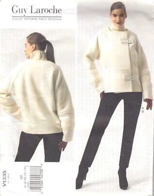 Vogue 1335 sewing pattern, Guy Laroche coat and pants, sizes 6 to 14, uncut - Image 1 of 2