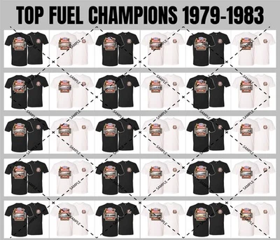 NHRA Winston Top FUEL 世界冠军衬衫 1979 年至 1993 年 T 恤 (297) — 第 1/4 张图片