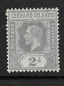 LEEWARD ISLAND GEORGE V WATERMARK MULTI-CROWN CA 2d MINT HINGED SG49 - Picture 1 of 2