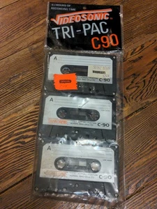 De colección Videosonic C90 Certron Cintas de Cassette en Blanco SELLADAS Grabación Nuevo Paquete de 3  - Imagen 1 de 9