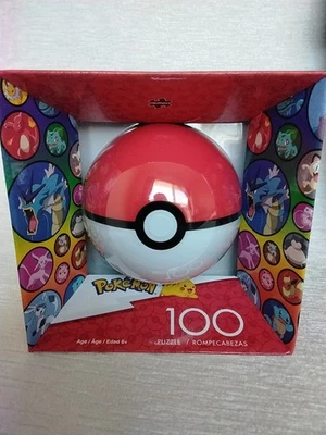 NWT Pokemon Red Pokeball Puzzle 100- Piece 15" x 11" Pikachu Eevee Charizard  - Image 1 of 4