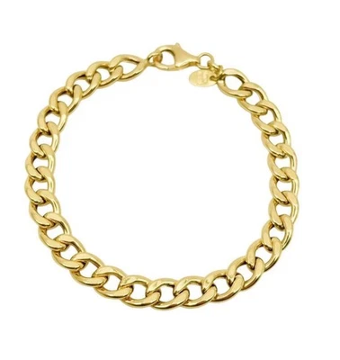 18K Gold Cuban-Link-Armband 7,5 Zoll Länge 7 mm Breite Echtgold - Bild 1 von 4
