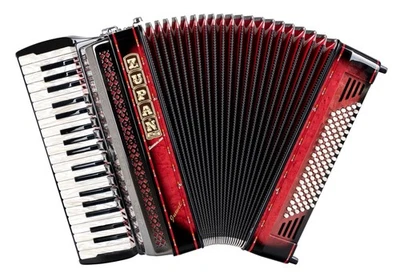 Zupan Juwel IV 96 EF/MH Akkordeon Shadow Red 4-chörig Trageriemen Koffer rot - Bild 1 von 4