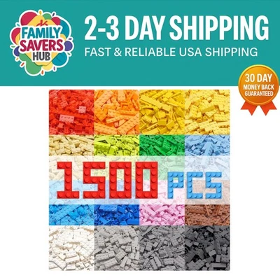 1500-Piece Colorful Building Blocks Set - STEM Educational Toy for Kids - Image 1 of 4