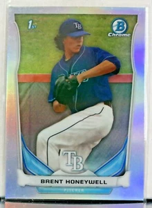 2014 BOWMAN CHROME BRENT HONEYWELL 1ST BOWMAN REFRACTOR #CDP77 - Picture 1 of 4