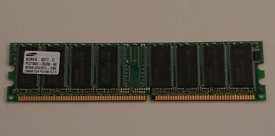 Vintage Single Sided Samsung 256Mb PC2100-25330-A0 Non-Parity DDR Memory - 07 - Image 1 of 4