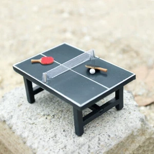 Dollhouse Miniature Table Tennis Ping Pong Mini Game Balls Rackets Bats Sports - Picture 1 of 14