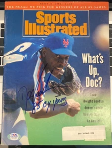 PSA AUTH AUTOGRAPHED DOC GOODEN w/85 Cy Young SPORTS ILLUSTRATED MAG 3-22-93 - Picture 1 of 2