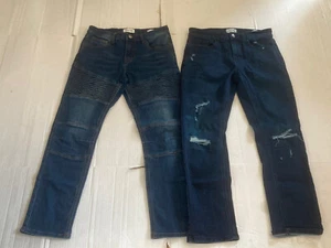 2er Set Ring of Fire Jeans Jugend 16 Jungen Blau Denim Slim Fit Streetwear J237 - Bild 1 von 8