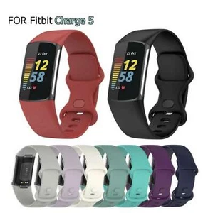 High Quality Silicone/Rubber Watch Strap for Fitbit Charge 5 - Picture 1 of 15
