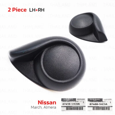 Pair Black Seat Handle Knob Reclining Lever For Nissan March Almera 2010 - 2018 Foto 1 de 4