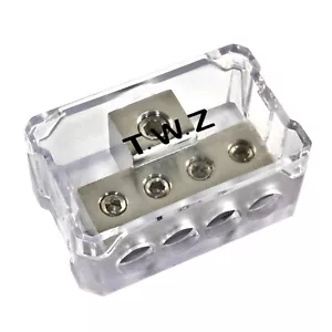 1/0 Or 4 Gauge input to 4 x 8 Gauge Output Power Ground Distribution Block - Picture 1 of 4
