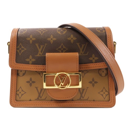 LOUIS VUITTON（LV） Borsa a tracolla Louis Vuitton LV GHW Mini Dauphine M45959 monogramma retro marrone