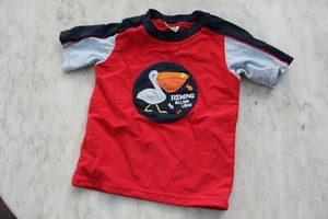 π SIZE 1 TARGET RED NYLON ELASTANE PELICAN SHORT SLEEVE SWIM SHIRT BABY RASHIE - Picture 1 of 4