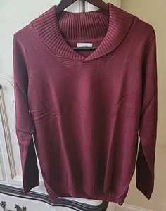 NWOT bizfete Size M Womens Long Sleeve Sweater Color Wine - Picture 1 of 8